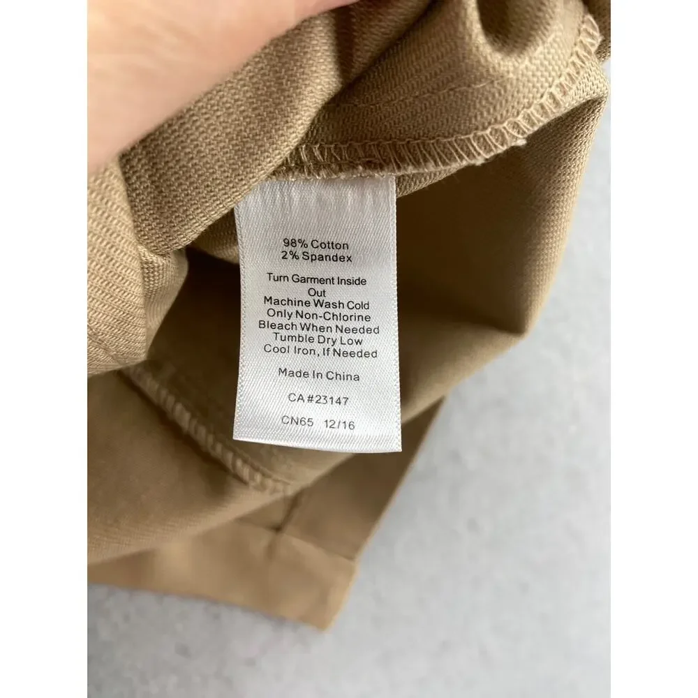 Talbots Skirt Womens‎ Sz 14 Tan Beige Lace Front Pencil Straight Slit Career - Picture 10 of 11